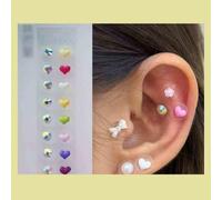 SXTYYH Colorful Flower-Shaped Ear Seeds Acupuncture Kit for Weight Loss & Relaxation Ear Seeding Kit Calm Pops Ear Acupuncture Stickers for Detox and Calm(B)
