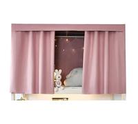 SXTYYH Dormitory Solid Color Privacy Bunk Bed Tent with Full Coverage, Blackout Curtains for Both Top and Bottom, Bunk Bed Curtains Dustproof Loft Bed Curtains(Curtain*3,1.2M_PINK)