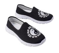 SXTYYH Gossip Chart Martial Arts Non-Slip Tai Chi Shoes Breathable Retro Versatile Kung Fu Shoes for Men Women Wushu, Karate, Practice Canvas(5 UK)