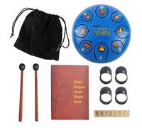 SXTYYH Halloween Steel Tongue Drum 6 Inch 8 Note Percussion Instrument with Bag, Mallet, Music Book and Stickers Music Education Hand Pan Drum(D)