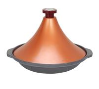 SXTYYH Japanese Style Aluminum Alloy Tagine Pot Moroccan for Cooking Tajine Pot for Slow Simmering, Claypot Rice Ceramics Casserole(26cm)