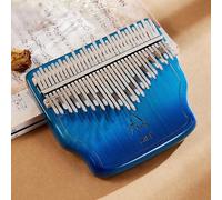 SXTYYH Kalimba 34 Keys Finger Piano Wooden Thumb Piano Music Instrument Beginner Portable with Tuning Hammer, Finger Covers and Carry Bag Set for Meditation Sound(34 tones-blue A)