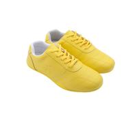 SXTYYH Leather Taekwondo Shoes for Tai Chi & Yoga, Flexible Kung Fu Shoes for Women and Men Professional Practice Karate Martial Arts(Yellow,3.5UK)