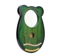 SXTYYH Lyre Harp, 10,15,19 Strings Mahogany Lap Harp Easy To Learn Portable Mahogany Body Musical Instrument for Beginners, Kids and Adults(16-tone box-panda)