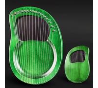 SXTYYH Lyre Harp 16, 19 Strings Beginner Portable Lap Harp Set for Adult Kids Beginner Musical Instrument with Tunning Wrench(16 Fretboard Piano Dark Green)