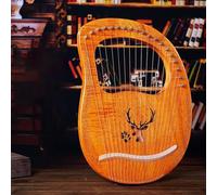 SXTYYH Lyre Harp 16, 19 Strings Beginner Portable Lap Harp Set for Adult Kids Beginner Musical Instrument with Tunning Wrench(19 Speaker Piano Elk)