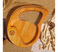 SXTYYH Lyre Harp 16,21,24 Strings Portable Lap Harp Musical Instrument Mahogany Body Metal String for Adult Kids Beginner Harp Classical Style(24-string Plank Log)