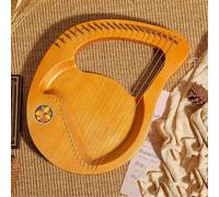 SXTYYH Lyre Harp 16,21,24 Strings Portable Lap Harp Musical Instrument Mahogany Body Metal String for Adult Kids Beginner Harp Classical Style(21-string Plank Log)