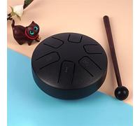 SXTYYH Mini Steel Tongue Drum 3.8 Inch 6 Note Hand Pan Drum with Bag Mallets Music Book Percussion Instrument for Child Aldult Beginner(I)