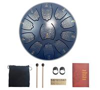 SXTYYH Rain Drum Steel Tongue Drum 11 Note 6 Inches for Adults Kids Beginner Percussion Instrument with Carry Bag, Mallets Music Book and Finger Paddles Hand Pan(H)