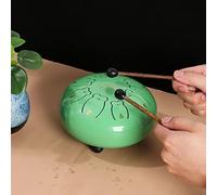 SXTYYH Small Steel Tongue Drum 6 Inch 8 Note Handpan Drum Musical Instrument for Children with Carry Bag, Music Book, Mallets and Sticker Percussion(Soy Green)