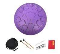SXTYYH Steel Tongue Drum, 12 Inch 15 Note Rain Drum for Outside Chakra Drum Kit Percussion Handpan Drum for Sound Healing, Meditation, Entertainment(Purple)