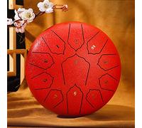 SXTYYH Steel Tongue Drum 13 Notes 12 Inches, Hand Pan Drum with Bag, Drumsticks, Mallet Holder Note Stickers for Meditation, Yoga Percussion Instrument(Red)