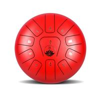 SXTYYH Steel Tongue Drum 6,10,12,14 Inch Chakra Drum for Rain with Accessories for Adults Kid Beginner Meditation, Yoga, Hand Pan Instrument(10 inches,Red)