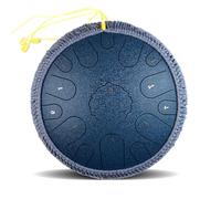 SXTYYH Steel Tongue Drum 6,10,12,14 Inch Chakra Drum for Rain with Accessories for Adults Kid Beginner Meditation, Yoga, Hand Pan Instrument(14 inches,Navy Blue)