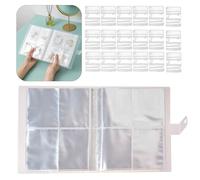 Sxutop 160 Grids Jewellery Organizer Book with 60 PVC Sealed Pocket Portable Jewelry Organizer Transparent Display Storage Book Anti Oxidation Jewelry Display Album for Ring Earring Necklace Bracelet
