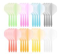 Sxutop 24 Pieces Integrated Dart Shafts and Flights All in One Dart Flights and Stems Plastic 2BA Integrated Shaft Flight All in One Darts Shafts Accessories for Home Game Room, 8 Colours
