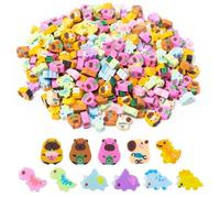 Sxutop 300 PCS Mini Erasers for Kids Small Cute Capybara Design Rubber Novelty Tiny Eraser Colored Colored Animal Rubber Bulk for Kid Party Favors, Gift Fillers, Classroom Rewards