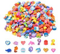 Sxutop 300 PCS Mini Erasers for Kids Small Cute Rubbers Eraser Novelty Tiny Erasers Colored Animal Rubber Bulk Heart Shaped Pencil Eraser for Students Classroom Rewards Gifts and Party Favors