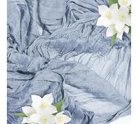 sxvblly Dusty Blue Cheesecloth Table Runner 90×300cm Boho Gauze Rustic Spring Easter Table Runner for Baby Shower Wedding Decorations Bridal Shower Birthday Party Tea Party Decorations(10Ft)