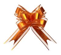 sxvblly Pull Bows for Gift Wrapping 10 PCS Glossy Orange Gift Bows for Presents 6 Inch Large Bows for Wedding Basket Birthday Party Gift Boxes and Flower Decorations
