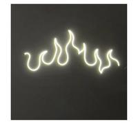SXWNBIFH Signs Lamp USB Powered Adjustable Brightness Flame Neon Lights Suitable for Studio Bedroom Wall Decor(D,18cmx35cm)