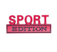 SXWSXIDSX 1PCS Sport Edition Car Stickers, Sports Emblem 3D Metal Cars Decals,3.11", Bumper Sticker for Vehicles, SUV, Motrocycle, Truck, Window, Fridge, Badge Decorations (Red)