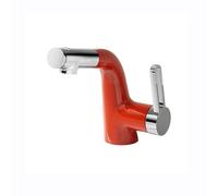 SXWYLZ Basin Taps, Hot and Cold Water Tap, Bathroom Taps with Pull Out Shower Attachment, 3 Mode Sink Tap, Single Handle Faucet, Zinc Alloy,Red