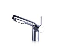 SXWYLZ Basin Taps with Pull Out Spray 3 Mode Bathroom Sink Tap with Pull Out Hose Single Handle Mixer Tap Hot and Cold Water,Chrome