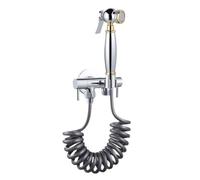 SXWYLZ Bidet Sprayer Kit for Toilet Hand Held Bidet Sprayer Kit Douche Set 1 Inlet 2 Outlets for Bathrooms, Chrome