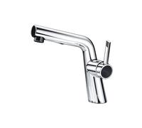 SXWYLZ Brass Bathroom Tap with Pull Out Spray 2 Mode Basin Taps with Pull Out Spray Single Handle Sink Tap Hot and Cold Water,Chrome