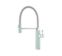 SXWYLZ Flexible Kitchen Taps 360° Rotating Sink Taps with Pull Out Spray Kitchen Hot and Cold Water Tap Single Handle,Light Green