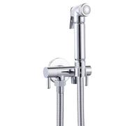 SXWYLZ Hand Held Bidet Sprayer Kit Toilet Douche Spray Kit One Inlet Two Outlets Suitable for Household Flushing and Plant Care, Chrome