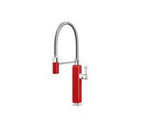 SXWYLZ Kitchen Mixer Tap Flexible Hose 360° Rotating Sink Taps with Pull Out Spray Single Handle Mixer Tap Hot and Cold Water Taps,Red
