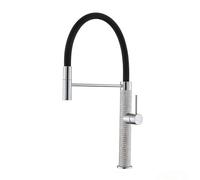 SXWYLZ Kitchen Mixer Tap with Pull Out Spray Flexible Tap Hoses Kitchen Taps Swivel Faucet Single Handle Sink Taps Hot and Cold Water,Chrome