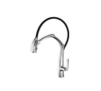 SXWYLZ Magnetic Kitchen Tap Flexible Sink Taps 3 Mode Kitchen Mixer Taps with Pull Out Spray Single Handle Hot and Cold Water, Zinc Alloy,Chrome
