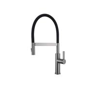 SXWYLZ Magnetic Pull Out Kitchen Tap 360° Rotating Flexible Hoses Tap 2 Mode Sink Taps Single Handle Hot and Cold Water, Stainless Steel,Grey