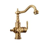 SXWYLZ Outdoor Tap Antique Frost Proof with 1/2 Way Snap on Connector Dual Outlets 360° Swivel Hot and Cold