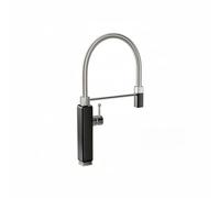 SXWYLZ Stainless Steel Hose Kitchen Tap 360° Swivel Sink Taps Mixer Tap with Pull Out Spray Single Handle Hot and Cold Water,Black