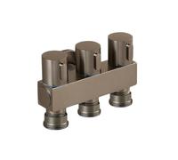 SXWYLZ Wall Mounted Kitchen Taps with 3/4" Dishwasher Connection Grey One Inlet and Three Outlet Cold Water Tap for Washing Machine