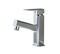 SXWYLZ Wash Basin Sink Taps Bathroom Taps with Pull Out Shower Attachment 2 Mode Mixer Tap Single Handle Hot and Cold,Chrome
