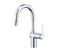 SXWYLZ Wash Basin Taps, Bathroom Rotating Taps with Pull Out Spray, 2 Mode Sink Tap, Height Adjustable Faucet, Single Handle, Hot and Cold,Chrome