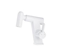 SXWYLZ Washbasin Rotating Tap with Pull Out Spray 3 Mode Bathroom Taps with Pull Out Shower Attachment Mixer Sink Tap Single Handle Hot and Cold,White