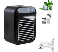 SXXAZLDP Portable Ac Unit, 2 Speeds Adjustable, Ultra-quiet Air Conditioner, Instant Cooling Evaporative Cooler For Room, Personal Fan With Remote Control White