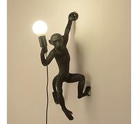 Sxxrdz Resin Monkey Lights Modern Creative Wall Lamp Industrial Lighting Fixture, Nordic Animal Wall Sconce Loft Bedroom Bedside Lamps Wall Art E26, For Home Children's Kid's Bedroom Club Decor