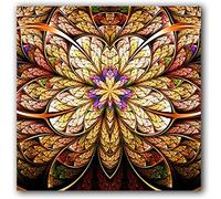 SXXRZA Canvas Print 40 x 40 cm Without Frame Abstract Brown Crystal Minimalist Flower Posters and Prints Pictures Living Room Home Decoration