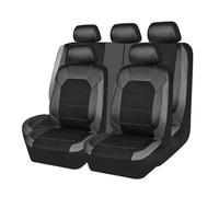 SXXTS Car Seat Cover for Mercedes-Benz GLK X204 2008-2014, Seat Front Rear Cushion Protector Leather Waterproof Car Seat Covers Full Set,Grey