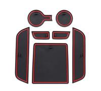 SXXTS Door Groove Mats for Camaro 2012-2016, Gate Slot Storage Mats Dustproof Durable Cup Holder Pad Car Accessories,Red