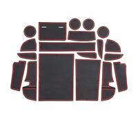 SXXTS Door Groove Mats for Changan UNI-K, Gate Slot Storage Mats Dustproof Durable Cup Holder Pad Car Accessories,Red