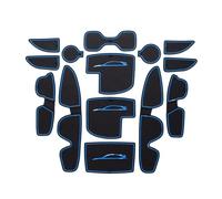 SXXTS Door Groove Mats for Hyundai i30 N 2017-2018, Gate Slot Storage Mats Dustproof Durable Cup Holder Pad Car Accessories,Blue